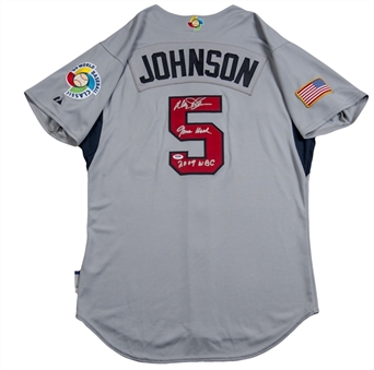 2009 Davey Johnson Game Used and Signed USA World Baseball Classic Road Jersey (PSA/DNA)